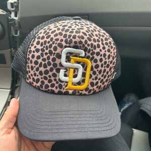 47 Brand Black and Leopard Print Cap